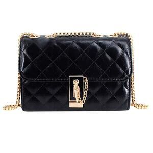 2031 Quilted Crossbody Bag Twist Lock Shoulder Bag Satchel Handbag Purse